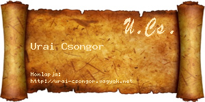 Urai Csongor névjegykártya