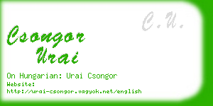 csongor urai business card